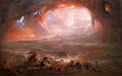 John Martin classic art #painting classical art Destruction of Pompeii and Herculaneum #4K #wallpaper #hdwallpaper #desktop Pompeii Paintings, Thomas Gainsborough, Pompeii And Herculaneum, John Tenniel, John Martin, York Minster, John William Waterhouse, Tate Britain, Roman Soldiers