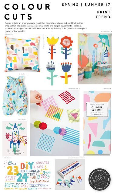 SS17 // Print Trend: Colour Cuts | Emily Kiddy | Bloglovin’ Fashion Trending Moodboard, 2017 Trends, Prints And Patterns, Kids Fashion Trends, Baby Trend, Kids Trend, Textile Industry, Print Trends, Color Shapes