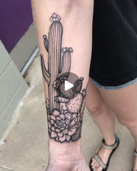 amanda✨ on Instagram: "still obsessed with this cactus wrap from the other day! would love to do more stuff like this🌵🌿 • • • • •  #cactus #cactustattoo #succulents #succulenttattoo #tattoos #botanicalart #botanicaltattoo #naturetattoo #tattooideas #tattooartist #tattooedgirls #armbandtattoo #floral #desertlife #arizonatattoos #fortcollinstattooartist #fortcollins #colorado #coloradotattooartist #coloradotattoo #csu #tattoovideos" Cactus Tattoo Forearm, Big Bend Tattoo, Arizona Cactus Tattoo, Cactus Tattoo Ideas, Cactus Flower Tattoo, Ankle Tats, Succulent Tattoo, Colorado Tattoo, Ankle Tat