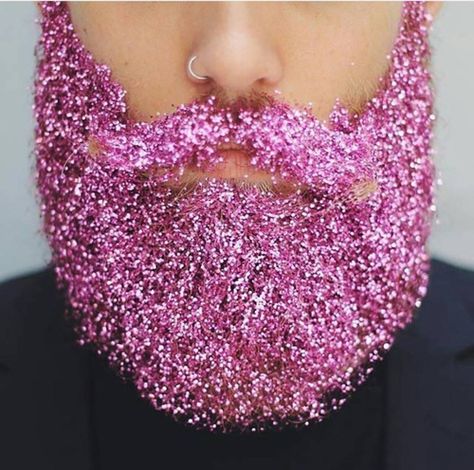 Glitter Beards, Beard Trend, Flower Beard, Glitter Roots, Concert Makeup, Drag Make-up, Perfectly Posh, Glitter Hair, Up Halloween