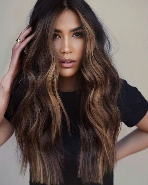 Winter Hair Color for Brunettes 2023-2024 16 Ideas - women-club.online Winter Hair Color For Brunettes, Mocha Color Hair, Mocha Hair, Chestnut Hair Color, Brunette Hair With Highlights, Hair Color For Brunettes, Color For Brunettes, Brown Hair Balayage, Winter Hair Color