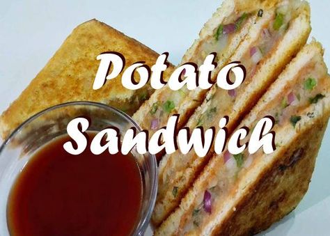 How to Make Potato Sandwich At Home How To Make Sandwiches At Home, Kadai Paneer, Potato Sandwich, Baked Recipes, Oven Baked Recipes, How To Make Potatoes, Breakfast Recipes Indian, Potato Onion, How To Make Sandwich