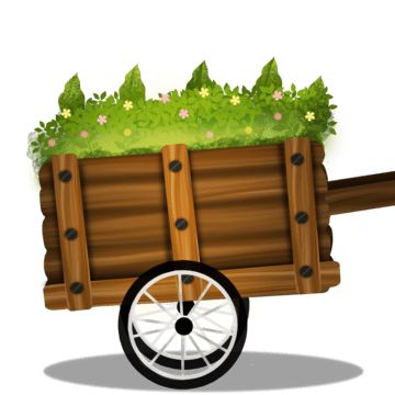 Shopping Cart Illustration, Farm Cart, Cartoon Shopping, Vintage Flower Backgrounds, Wooden Wheelbarrow, Flower Shopping, Cart Logo, Picture Flower, Wooden Cart