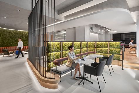 Wells Fargo Manhattan Headquarters by The Switzer Group Kpf Architecture, Office Collaboration Area, Complete Bedroom Set, Collaboration Area, Private Workspace, Bobs Furniture, Office Space Design, Hudson Yards, Bedroom Furnishings