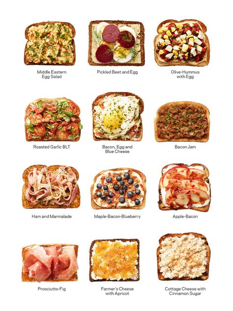 Healthy Toast Recipes, Healthy Toast, Resep Smoothie, Bistro Food, Toast Toppings, Food Menu Design, Healthy Food Motivation, Toast Recipes, Cafe Food