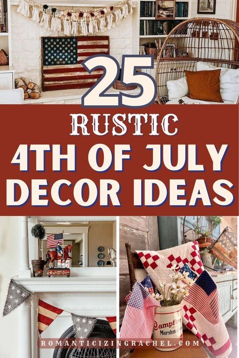 How to Make Patriotic Mason Jar 4th of July Decorations: Step-by-Step Guide Rustic 4th Of July Decor, 4th Of July Decorations Indoor, Fourth Of July Decor Outdoor, 4th Of July Farmhouse Decor, Farmhouse 4th Of July Decor, Texture Craft, 4 Th Of July Decorations, Farmhouse 4th Of July, Craft Paper Flowers