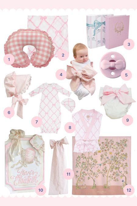 Bow Swaddle Newborn, Bow Nursery Theme Girl, Bow Themed Nursery, Pink Bow Nursery, Pink Bow Baby Shower Theme, Bow Swaddle, Pink And White Nursery, Crib Bows, Hospital Door Sign