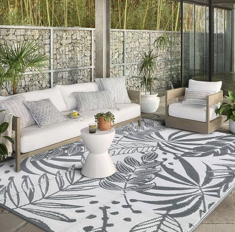 Patio Obsession – Jonesing For Deals Portable Deck, Straw Rug, Backyard Balcony, Outdoor Rugs Patio, Outside Patio, Backyard Deck, Backyard Retreat, Deck Garden, Patio Rugs