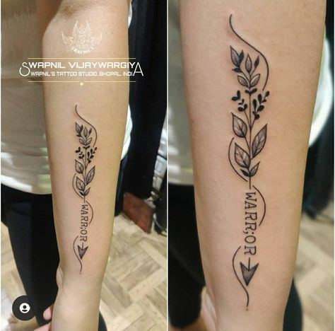 Warrior Flower Tattoo, Warrior Tattoo Design For Woman, Arrow Warrior Tattoo, Warrior Arrow Tattoos For Women, Arrow Name Tattoos For Women, Butterfly Arrow Tattoo, Arrow Tattoo With Flowers, Forearm Arrow Tattoo Women, Warrior Tattoos Word