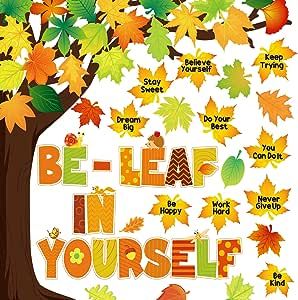 90 Pcs Growth Mindset Bulletin Board Decorations Classroom Tree Bulletin Board Sets Positive Sayings Be Leaf in Yourself Paper Cut Outs Inspirational Accent for Office Decor Chalkboard Supply(Yellow) Be Leaf In Yourself, Tree Bulletin Board, Mindset Bulletin Board, Classroom Tree, Growth Mindset Bulletin Board, Fall Tree, Bulletin Board Sets, Growth Mindset, Bulletin Board