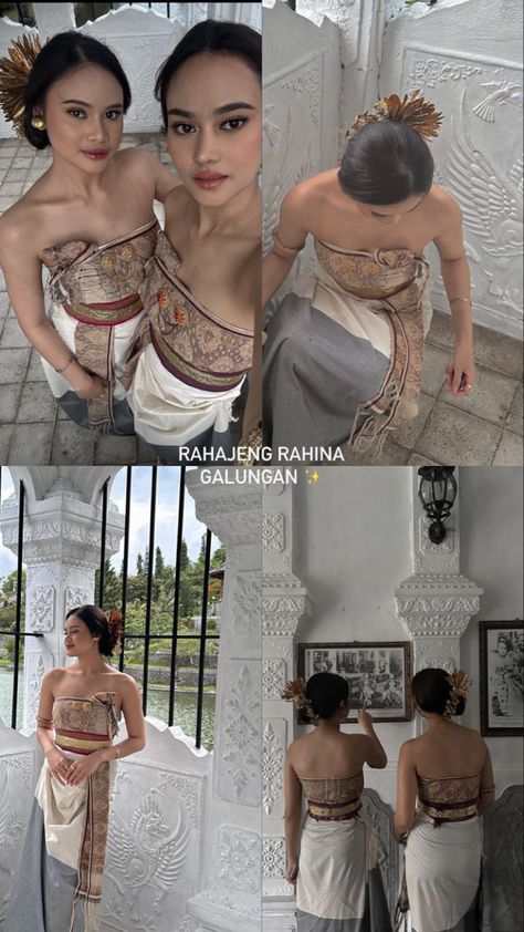 Bali Traditional Dress, Balinese Traditional Dress, Bali Traditional Clothes, Indonesian Traditional Clothes, Indonesian Outfit, Kain Bali, Traditional Thai Dress, Indonesian Dress, Indonesian Clothing