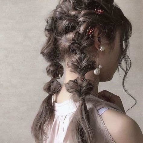 ً on Twitter: "Bubble braids https://t.co/zQlVJyvUEq" / Twitter Kawaii Hairstyles, Hair Arrange, Hair Inspo Color, Aesthetic Hair, Hairstyles Haircuts, Hair Designs, Pretty Hairstyles, Hair Looks, Hair Tutorial