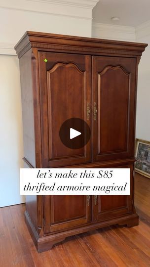 117K views · 12K reactions | I rarely paint furniture, but when I do, I’m gonna make it ✨MAGICAL✨

We had been looking for a cabinet to turn into a little kitchen/snacky space upstairs and after weeks of searching, we found one that needed a little life at the Restore🙌🏼

I knew I wanted a black one to go into the hallway that I painted blood orange (aka Greenhow vermillion by @benjaminmoore) 

So I used so chalk paint, sealed it, added on some rub on transfers that @ironorchid_design gifted me then sealed it.

And ohhhh… it’s gonna be perfect in the Practical Magic midnight margaritas themed hallway 💃🏼

🏷️ #furnituremakeover #paintedfurniture #practicalmagic #practicalmagicmaximalism | The Shabby Creek Cottage | Cordeone · c’est pas une valse Updating Old Furniture, Refurbed Furniture, Bathroom Cabinet Makeover, Restoring Furniture, Midnight Margaritas, Armoire Makeover, Furniture Redos, Rub On Transfers, Old Cabinets