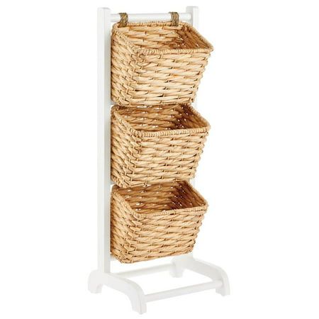 Basket Stand, Decorative Storage Bins, Shelf Baskets Storage, Cube Storage Bins, Wicker Shelf, Freestanding Storage, Vintage Farmhouse Style, Wicker Baskets Storage, Basket Shelves