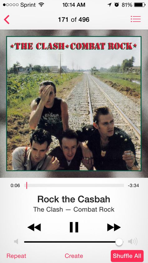 Rock the Casbah by The Clash Combat Rock, Rock The Casbah, The Clash, Songs, Movie Posters, Music, Pins, Film Posters