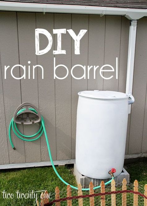 How to make your own rain barrel-- easy and inexpensive! Harvest Rainwater, Diy Rain Barrel, Rainwater Cistern, Rainwater Harvesting, Dry Creek, Rain Barrel, Have Inspiration, Rain Water Collection, Web Images