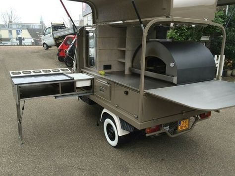 Mobile Pizza Oven, Pizza Vans, Street Food Design, Pizza Food Truck, Bike Food, Mobile Cafe, Pizza Truck, Food Vans, Food Van