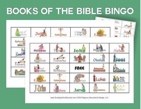 books of the bible bingo Bible Bingo, Bible Study Activities, The Books Of The Bible, Memory Activities, Bingo Sets, Sunday School Games, Church Games, Caramel Shortbread, Kids Sunday School Lessons