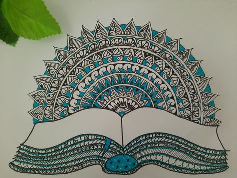 Book Mandala Art, Mandela Art Easy For Beginners, Mandala Scenery, Mandala Sun Tattoo, Easy Mandala Art For Beginners, Creative Mandala Art, Mandala For Beginners, Easy Mandala Art, Mandala Art For Beginners