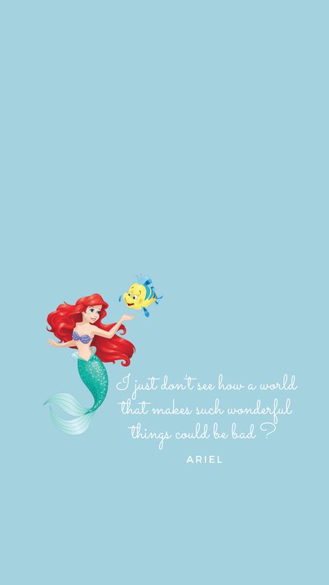 #ariel #littlemermaid #disney #mermaid #flounder #wallpaper #iphone #blue #bluewallpaper #onecolor #onecolorwallpaper #quote #quotes Ariel Iphone Wallpaper, Disney Wallpaper Ariel, Little Mermaid Wallpaper Iphone, Flounder Wallpaper, Ariel Wallpaper Iphone, Ariel Quotes, Disney Quote Wallpaper Iphone, The Little Mermaid Wallpaper, Ariel Core