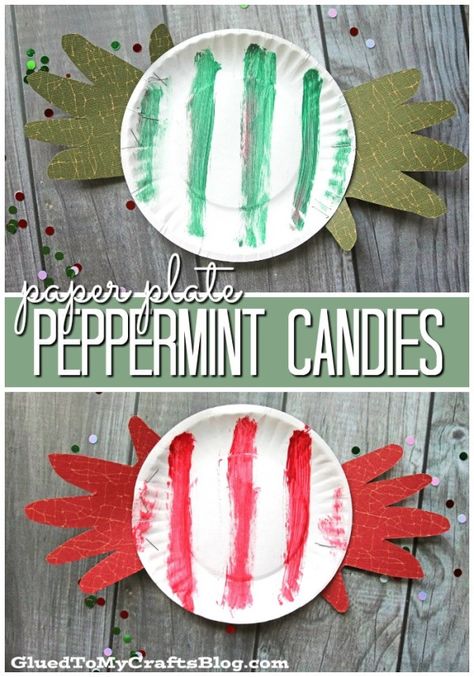 Paper Plate Peppermint, Peppermint Candy Crafts, Peppermint Candies, Paper Plate Crafts For Kids, December Crafts, Christmas Crafts For Toddlers, Preschool Projects, Preschool Christmas Crafts, Toddler Arts And Crafts