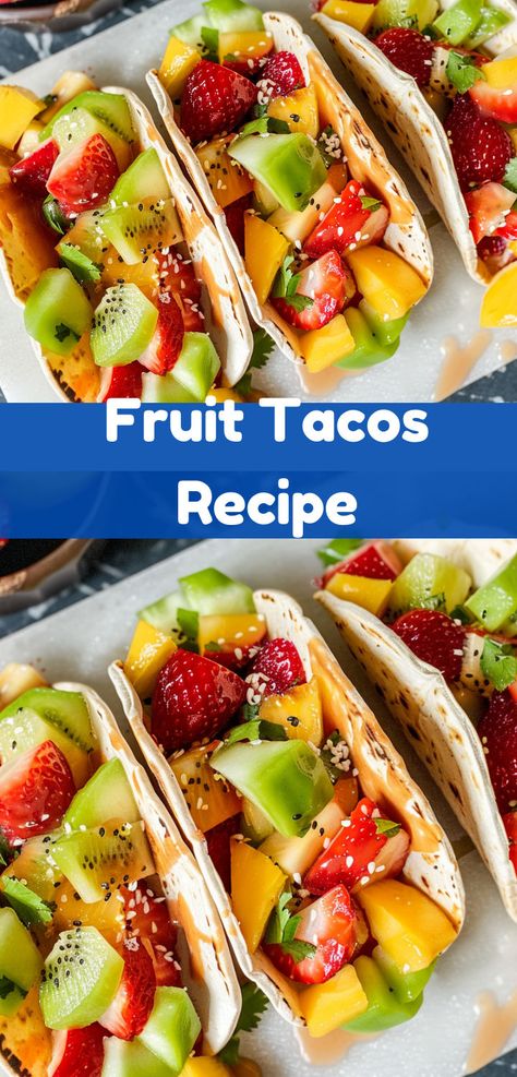 Looking for unique taco recipes? Try our Fruit Tacos! A refreshing twist on traditional taco dinner ideas. Perfect for taco salad lovers and those seeking new tacos dinner ideas. Fruit Tacos Recipes, Fruit Tacos Desserts, Taco Dinner Ideas, Taco Dinners, Fruit Tacos, Fruit Taco, Tacos Dinner, Summer Tacos, Healthy Taco Recipes