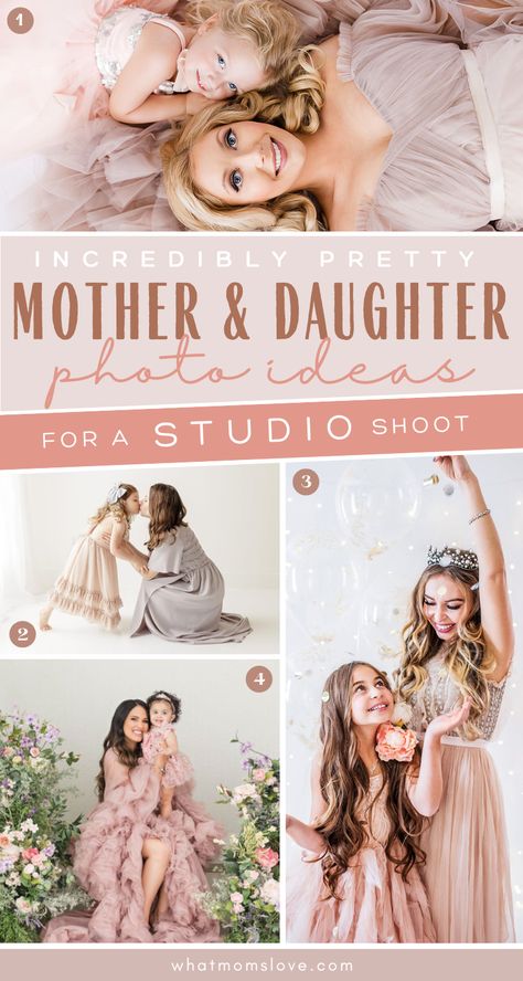 Capture lasting memories with these creative mother daughter photoshoot ideas. The best tips for locations, themes, poses, outfits and more! Mother Daughter Themed Photoshoot, Mother Daughter Photoshoot Outfits, Mothers Day Poses, Mother’s Day Pictures, Mommy And Me Photo Shoot Outfits, Mommy And Me Photo Shoot Mother Daughters, Mommy And Me Photo Shoot Studio, Mother’s Day Photoshoot Ideas, Mother’s Day Photoshoot