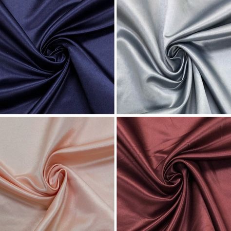 Pure satin fabric Duchess Satin, Heavy Fabric, Satin Fabric, Rainbow Colors, Different Colors, Color Palette, Dresses Skirts, Satin, Pure Products