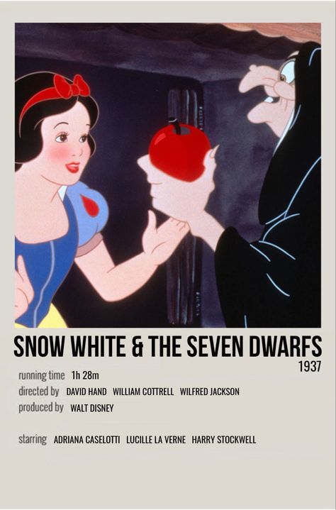 Classic Disney Movie Posters, Disney Polaroid, Snow White Movie, Disney Original Movies, Polaroid Movie Poster, Minimalistic Posters, Best Halloween Movies, Disney Movie Posters, Polaroid Posters