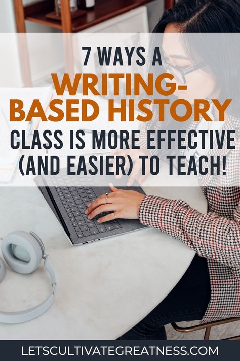 Think teaching writing in history class is impossibly hard? You’ll want to check out these 7 ways that a writing-centered history class will actually save you time, as well as empower your students to find and use their voice. Start designing your units to put evidence, argument, and analysis on center stage with this actionable advice plus tips that work in both middle school and high school history classes. Middle School History Classroom, Civics Classroom, Social Studies Teaching Strategies, High School History Classroom, High School History Teacher, Social Studies Education, Middle School History, High School Social Studies, High School History