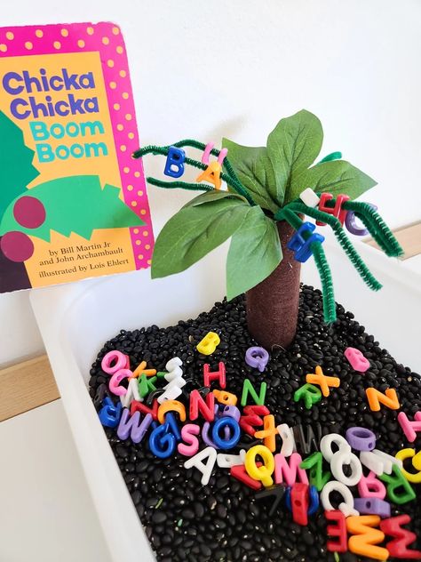 Sensory Bin Alphabet Sound Letters Chicka Chicka Boom Boom - Etsy Chicka Chicka Boom Boom Sensory, Alphabet Sound, Sensory Play Toddlers, Toddler Sensory Bins, Preschool Speech Therapy, Chicka Chicka Boom Boom, Homeschool Preschool Activities, Baby Sensory Play, Chicka Chicka