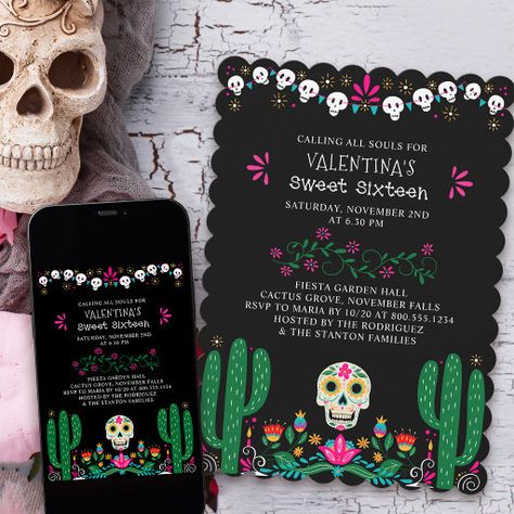 Simple Birthday Invitations, Quirky Typography, Happy Birthday Sweetie, Fiesta Flowers, Blowing Out Candles, Flower Birthday Invitations, Magical Birthday Party, Invitations Halloween, Quince Invitations