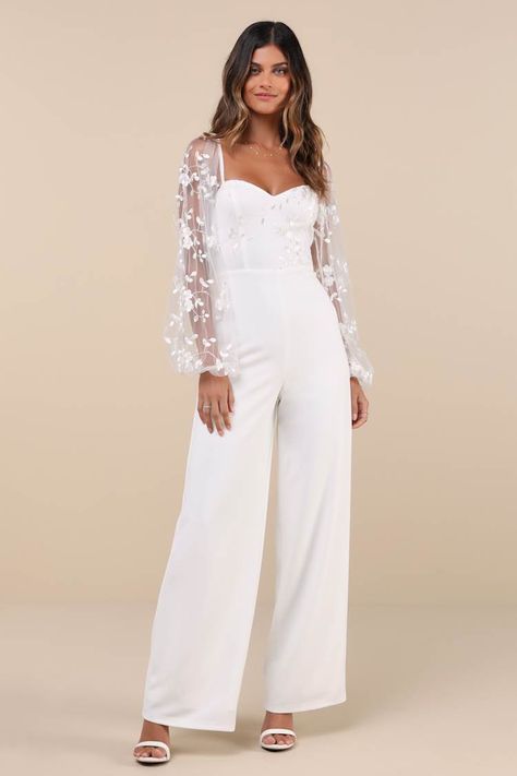 Bridal Jumpsuit The Bride, Embroidered Jumpsuit, Straps Jumpsuit, Bridal Shower Outfit, Bridal Consultant, Bridal Jumpsuit, Wedding Jumpsuit, Lulu Fashion, Backless Jumpsuit