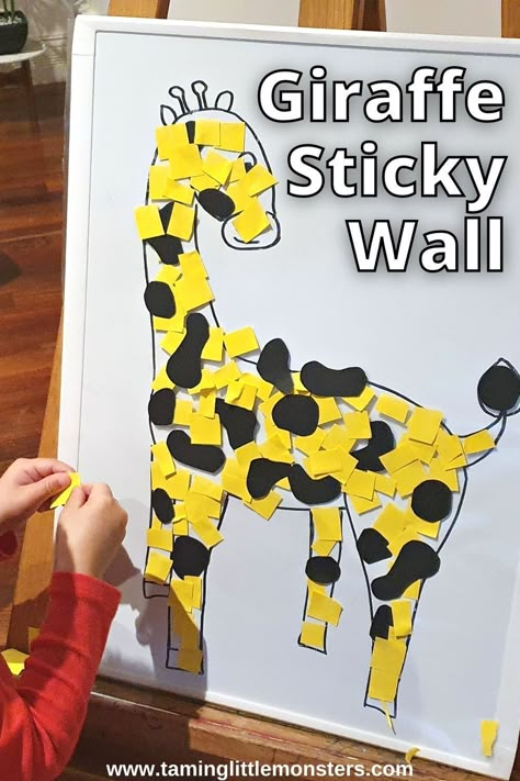 Zoo Activities For Kids, Jungle Theme Activities, Jungle Activities, Zoo Preschool, Zoo Animal Crafts, Safari Activities, Zoo Activities, Sticky Wall, Animal Activities For Kids