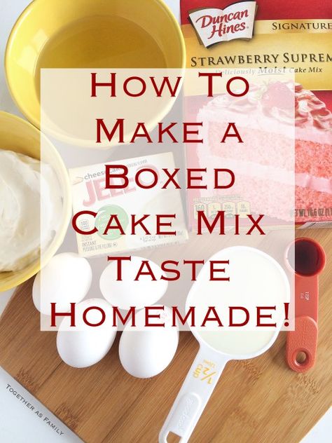 Boxed Cake Mix Taste Homemade, Cake Mix Taste Homemade, Box Cake Recipes, Doctor Cake, Boxed Cake Mixes Recipes, Whiskey Cake, Cakes To Make, Cake Liner, Rich Cake