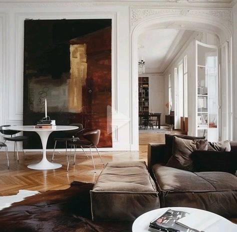 Parisian Painting, 70s Glamour, Parisian Interior, 70s Glam, Interior Minimalista, Flat Interior, Interiors Dream, Parisian Apartment, Dream Apartment