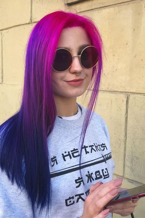 Blue Purple Background, Hair Color Ideas Trending, Pink And Purple Hair, Purple Hair Color Ideas, Pink And Purple Background, Blue Purple Hair, Blue And Pink Hair, Purple Hair Color, Pink Purple Hair