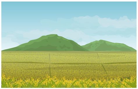 Cartoon Nature Background, Cartoon Nature, Vector Landscape, Rural Land, Nature Background, Sky Landscape, Landscape Background, Nature View, Buddha Image