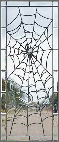 Stained glass spider and web....cool!                                                                                                                                                                                 More Styl Goth, Stained Glass Spider, زجاج ملون, Gothic Furniture, Goth Home, Glass Box, Glass Pattern, Art Stained, Stained Glass Panels