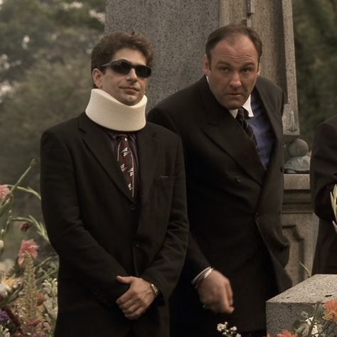 christopher moltisanti tony soprano Christopher Moltisanti Neck Brace, Tony And Christopher Sopranos, Chris Moltisanti Wallpaper, Christopher The Sopranos, The Sopranos Pfp, Christopher Moltisanti Icon, Christopher Moltisanti Wallpaper, Tony Soprano Wallpaper, The Sopranos Aesthetic