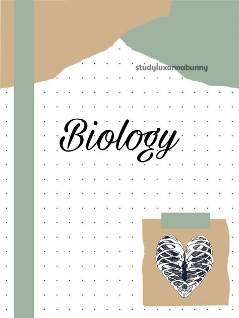 Biology Book Cover, Biology Cover Page, Biology Cover Page Design, Aesthetic Notebook Cover, Biology Book, Cover Page Design, Binder Cover Templates, Biology Projects, Aesthetic Notebook