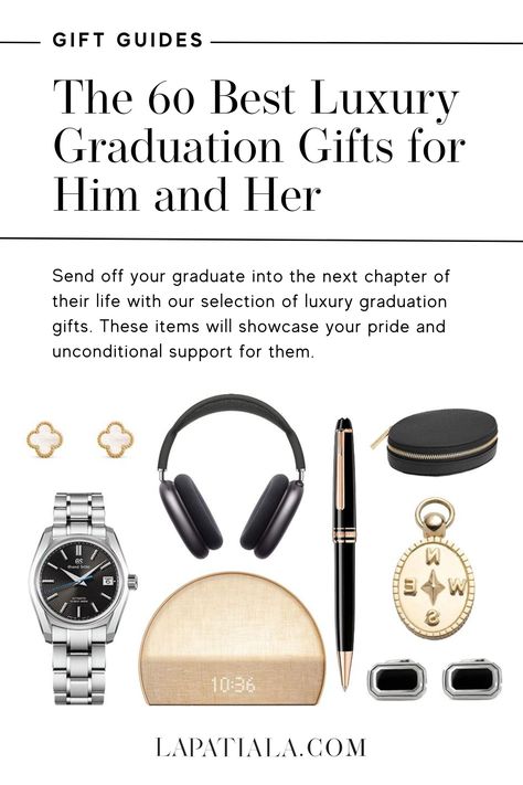 Elevate their success with the perfect luxury graduation gift! From sophisticated watches to timeless jewelry, our curated selection has something for every graduate. Show your pride and support as they embark on their next journey. #LuxuryGradGifts #GraduationInspiration #Classof2024 Graduation Gift For Boyfriend, College Graduation Gifts For Him, Graduation Gift Ideas College, Luxury Graduation, Boyfriend Graduation, Boyfriend Graduation Gift, Best Graduation Gifts, Graduation Gifts For Him, College Graduation Gifts