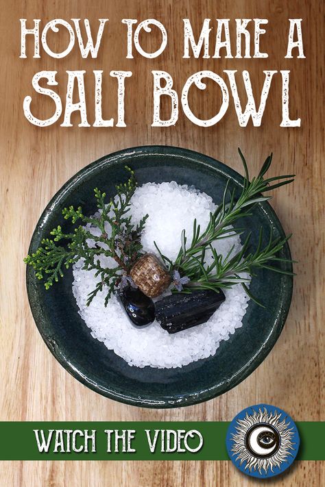 Hello my Darlings. In this video I make a salt bowl. Placed at the entryway, near the front door, it can add protection to your home. When you return home from a stressful day you can immediately connect with the earth and feel more grounded.  Let’s do some magical crafting. Protection Bowl Witchcraft, Salt On Windowsill, Cleansing Front Door, Salt Protection Bowl, Salt Bowl Cleansing, Magical Front Door, Home Protection Spell Front Doors, House Protection Spell Front Doors, Front Door Cleansing Ritual