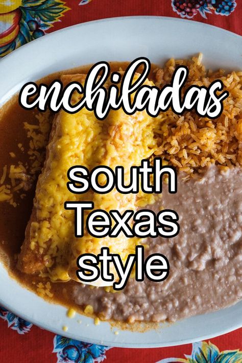 Enchiladas Texas Style, Stevens Special Mexican Recipe, Tex Mex Ground Beef Enchiladas, Easy Tick Tock Recipes, Enchilada Style Burritos, South Texas Recipes, Texas Mexican Recipes, Authentic Beef Enchiladas Mexican Style, Tex Mex Enchilada Sauce