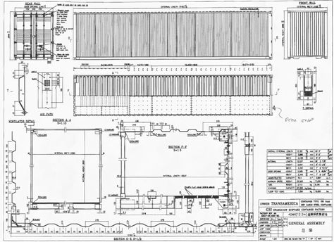 Everything About ISO Cargo Shipping Containers | Residential Shipping Container Primer (RSCP™) Container Drawing, Drawing History, Shipping Container Dimensions, Garage Workshop Plans, Container Shipping, Shipping Container Design, Iso Container, Home Drawing, Sea Containers