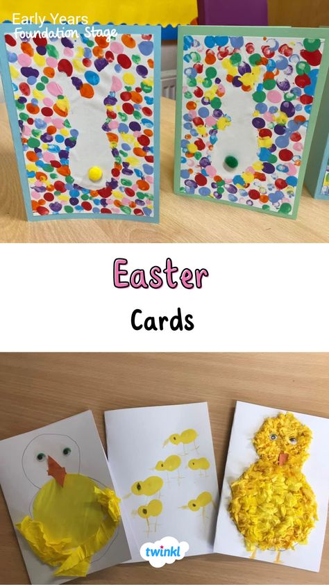 Create cards as eyfs easter activities. Click for more easter cards for kids ideas. Thanks to Emilie Moon and Clare Kennedy Easter Craft Eyfs Activities, Easter Bunny Cards For Kids, Easter Card Craft For Kids, Easter Card Ideas For Kids, Easter Cards Handmade Kids, Easter Card For Kids, Easter Cards For Kids To Make, Eyfs Easter Activities, Easter Cards Eyfs