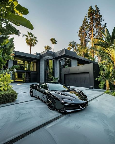 Luxury Houses Entrance, Tmax Yamaha, Manchester City Wallpaper, Ferrari Sf90, Mansion Exterior, Black Houses, New Ferrari, Dream Life House, House Arch Design