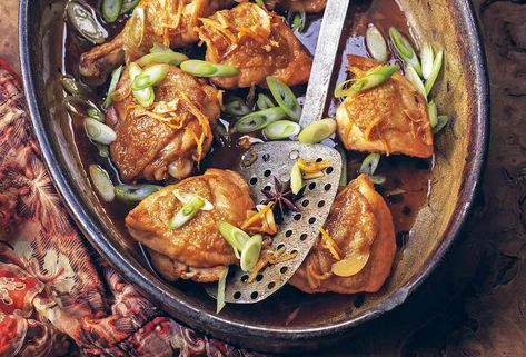 Star Anise and Ginger Chicken Recipe | Leite's Culinaria Braised Chicken Recipes, Ginger Chicken Recipes, Crockpot Chicken Spaghetti, Crockpot Chicken Breast, Homemade Chicken Stock, Ginger Chicken, Braised Chicken, Quick Chicken, Ginger Recipes