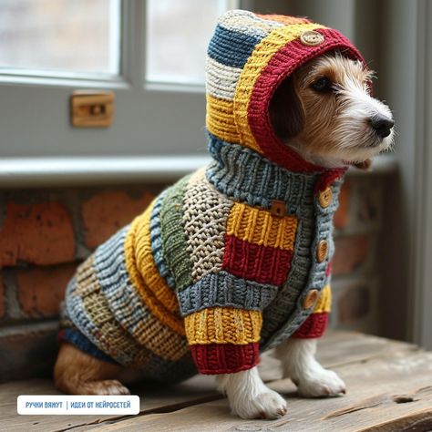 How To Crochet A Dog Sweater, Dog Crochet Clothes, Crochet Dog Outfit, Dog Coat Crochet, Crochet Dog Coat, Quick Crochet Ideas, Dog Clothes Crochet, Dog Hoodie Pattern, Crochet Dog Sweaters