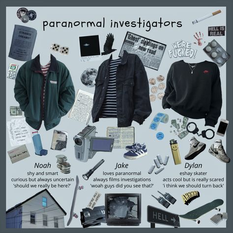 Paranormal Outfits, Cryptic Core Outfits, Cryptid Hunter Outfit, Ghostcore Outfits Aesthetic, Paranormal Investigator Aesthetic Outfits, Paranormal Aesthetic Outfits, Aesthetic Outfit Moodboard, Ghost Hunting Aesthetic Outfit, Cryptid Aesthetic Clothes